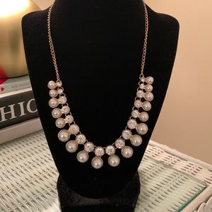 Target - Gold, Pearl and Rhinestone Statement Necklace